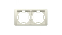Умные розетки, выключатели и рамки kontakt-Simon Neos beige double frame - BMRC2 / 12