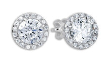 Ювелирные серьги Stunning white gold earrings with zircons 239 001 00957 07