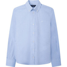 Мужские классические рубашки HACKETT Washed Oxford Long Sleeve Shirt