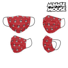 Защитные маски minnie Mouse--Детская ( +11 лет) многоразовая тканевая маска (с рисунком красная)