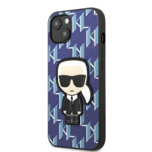 KARL LAGERFELD Klhcp13Spmnikbl iPhone 13 Mini 5.4 Monogram Ikonik Patch phone case