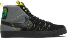 DC8903-001 Mens Nike SB ZOOM BLAZER MID PRM 'ACCLIMATE COOL GREY YELLOW STRIKE купить онлайн