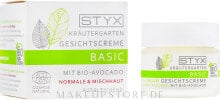 Ausgleichende Gesichtscreme für normale und Mischhaut mit Bio Avocado - Styx Naturcosmetic Basic Mit Bio-Avocado