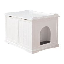 Cat Litter Box Trixie White Wood