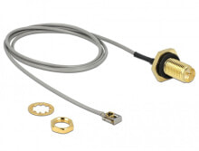 Комплектующие для сетевого оборудования deLOCK 89927 коаксиальный кабель 0,5 m RP-SMA MHF I LK Черный, Серый