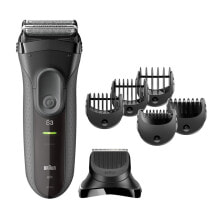 Electric shavers for men braun Series 3 3000BT Shave&amp;Style - Built-in display - Battery - Gray