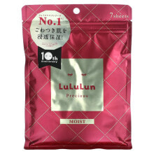 Купить корейские маски для лица Lululun: Precious, Beauty Face Mask, Moist Red 4KS, 7 Sheets, 3.65 fl oz (108 ml)