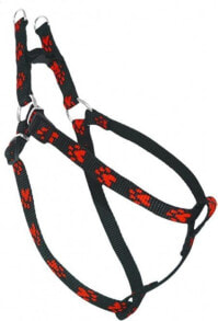 Шлейки для собак cHABA Adjustable suspenders Paws - Black and red 4
