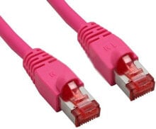 Кабели и разъемы для аудио- и видеотехники InLine 5m S-STP/PIMF Cat.6 сетевой кабель Розовый 76405M