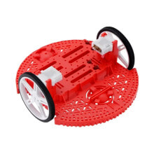 Конструкторы электронные Комплект шасси Romi - Шасси робота с 2 колесами - красный - Pololu 3502