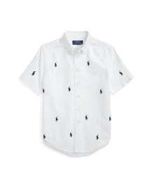 Polo Ralph Lauren toddler and Little Boys Polo Pony Oxford Short-Sleeve Shirt