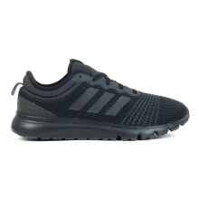 Мужская спортивная обувь для бега Мужские кроссовки спортивные для бега черные текстильные низкие Adidas Fluidup