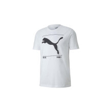 Мужские спортивные футболки Мужская футболка спортивная  белая с принтом для бега Puma Nutility Graphic Tee