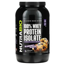 Сывороточный протеин nutrabio Labs, 100% Whey Protein Isolate, Blueberry Muffin, 2 lb (907 g)