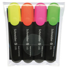 Schneider Pen Job маркер 4 шт Зеленый, Оранжевый, Розовый, Желтый 1500