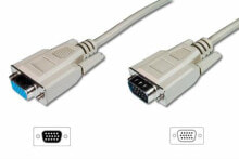 Компьютерные разъемы и переходники ASSMANN Electronic 2x HD15, 5m VGA кабель VGA (D-Sub) Бежевый AK-310200-050-E
