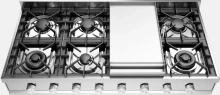 HCP120FD Professional Plus aufliegendes Gaskochfeld 120 cm mit Fry-Top