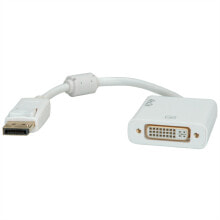 ROLINE 12.03.3136 видео кабель адаптер 0,15 m DisplayPort DVI-D Белый