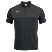 Мужские спортивные поло мужская футболка-поло спортивная черная с логотипом Joma Polo Winner T-shirt M 1101684.110