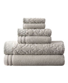 Modern Threads damask Jacquard Embellished Border 6-Pc. Towel Set