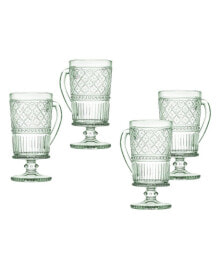 Claro Clear  Set of 4 Footed Mug