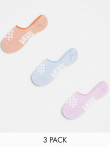 Купить женские носки Vans: Vans classic heathered canoodle 3 pack socks in blue, pink and red