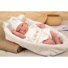 MUÑECAS ARIAS Reborn Aday 40 cm Beige C/Capazo Doll