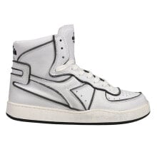 Diadora Mi Basket Frame Used High Top Mens Black, White Sneakers Casual Shoes 1
