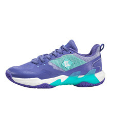 KUMPOO Badminton Shoes Unisex Low-Top Purple/White/Green