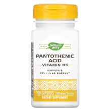 Pantothenic Acid, Vitamin B5, 500 mg, 100 Capsules (250 mg per Capsule)