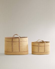 Seagrass basket with handles