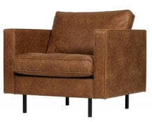 RODEO - Fauteuil vintage en cuir cognac