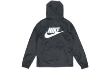 Nike 后背大Logo拉链连帽运动夹克 男款 黑色 / Куртка Nike Logo CZ8677-010