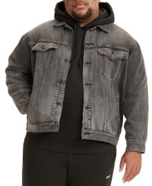 Men's Big & Tall Stretch Denim Trucker Jacket