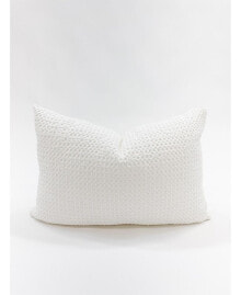 Anaya Home white 14x20 Down Alternative Cotton Waffle Weave Pillow