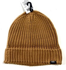 Купить мужские головные уборы Vans: VANS Off the Wall Beanie Men's One Size Classic Shallow Cuff Knit Brown