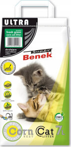 Żwirek dla kota CERTECH SUPER BENEK 7l CORN CAT ULTRA ŚWIEŻA TRAWA Zbrylający żwirek kukurydziany zapachowy /156