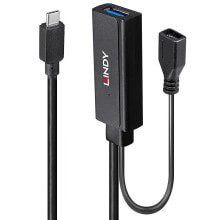 Lindy 43352 хаб-разветвитель USB 3.2 Gen 1 (3.1 Gen 1) Type-C 5000 Мбит/с Черный
