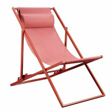Sun-lounger Red Foldable Terracotta