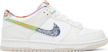 [FN8913-141] Grade School Nike Dunk Low 'White Multi-Color Paisley' (GS)