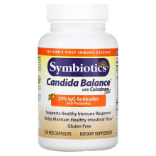 Vitamins and dietary supplements for the digestive system symbiotics, Candida Balance with Colostrum Plus, 120 Veg Capsules