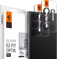 Spigen Spigen Glass EZ Fit Optik Pro 2 Pack, black - Samsung Galaxy S23 Ultra