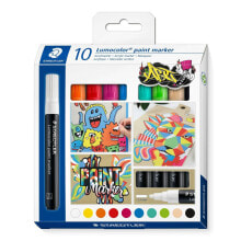 Set of Felt Tip Pens Staedtler Lumocolor 349 10 Pieces Multicolour