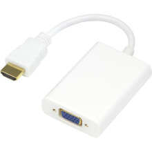 Кабели и разъемы для аудио- и видеотехники Deltaco HDMI-VGA8 видео кабель адаптер Белый