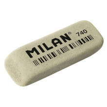 MILAN Box 40 Abrasive Bevelled Rubber Erasers