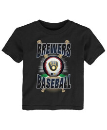 Outerstuff toddler Boys and Girls Black Milwaukee Brewers Special Event T-shirt