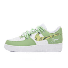 【定制球鞋】 Nike Air Force 1 Low 抹茶夏日 多巴胺 涂鸦 低帮 板鞋 男款 绿黄 / Кроссовки Nike Air Force CW2288-111