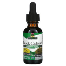 Витамины и БАДы для нормализации гормонального фона Nature's Answer, Black Cohosh, Alcohol-Free, 950 mg, 1 fl oz (30 ml)