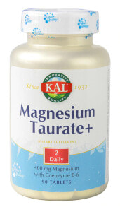 Магний Kal Magnesium Taurate Plus Таурат магния 400 мг для здоровья мышц и нервной системы 90 таблеток