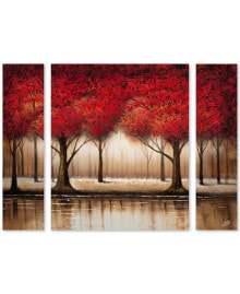 Trademark Global rio 'Parade of Red Trees' Multi Panel Art Set Small - 32